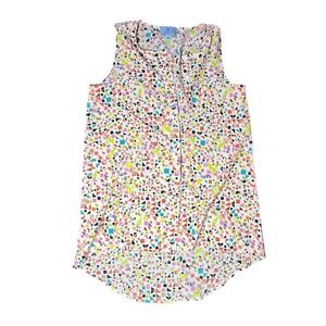 CeCe Women's Sleeveless Blouse Top Colorful‎ Geometric Print Small S